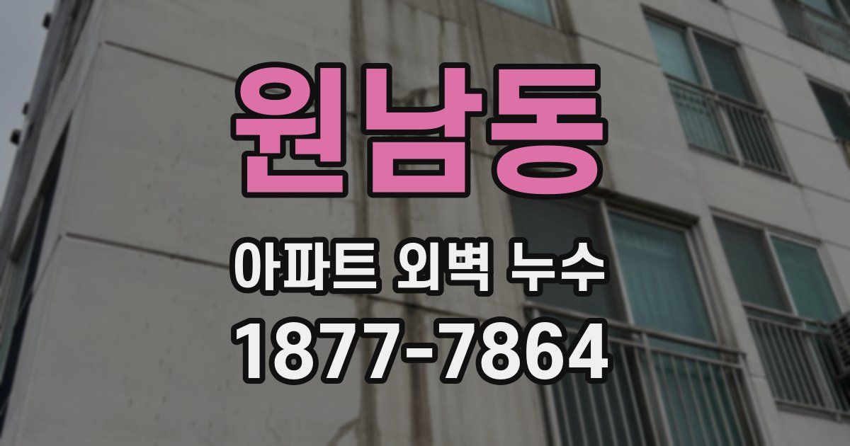 원남동 아파트 외벽 누수