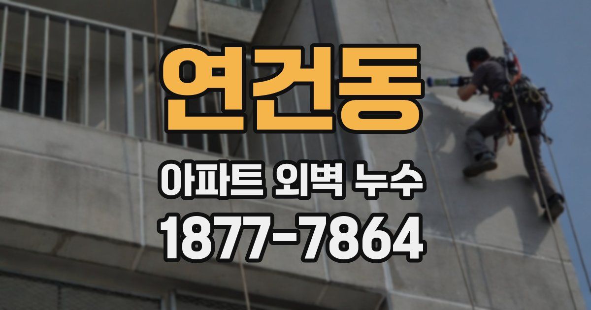 연건동 아파트 외벽 누수