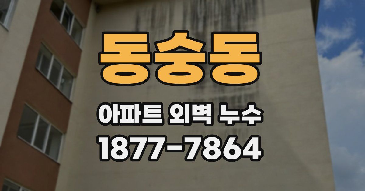 동숭동 아파트 외벽 누수