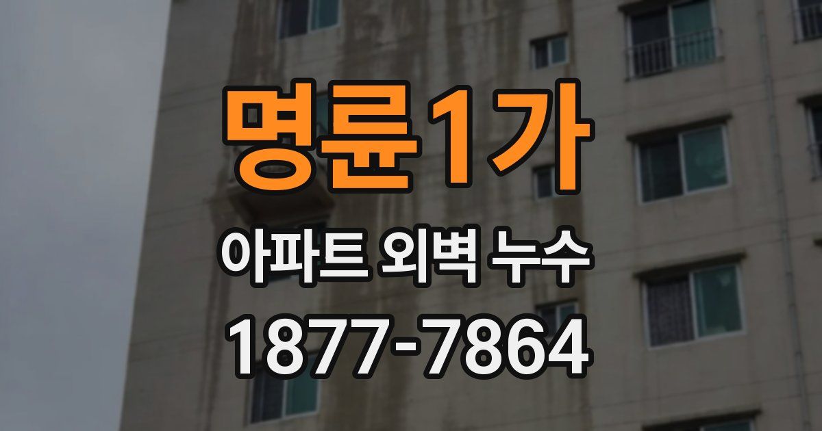 명륜1가 아파트 외벽 누수