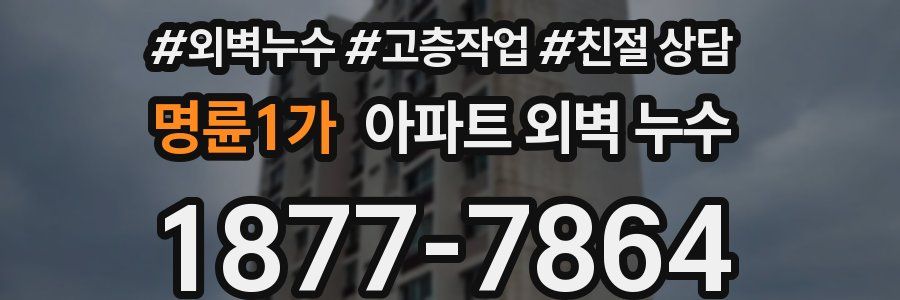 명륜1가 아파트 외벽 누수