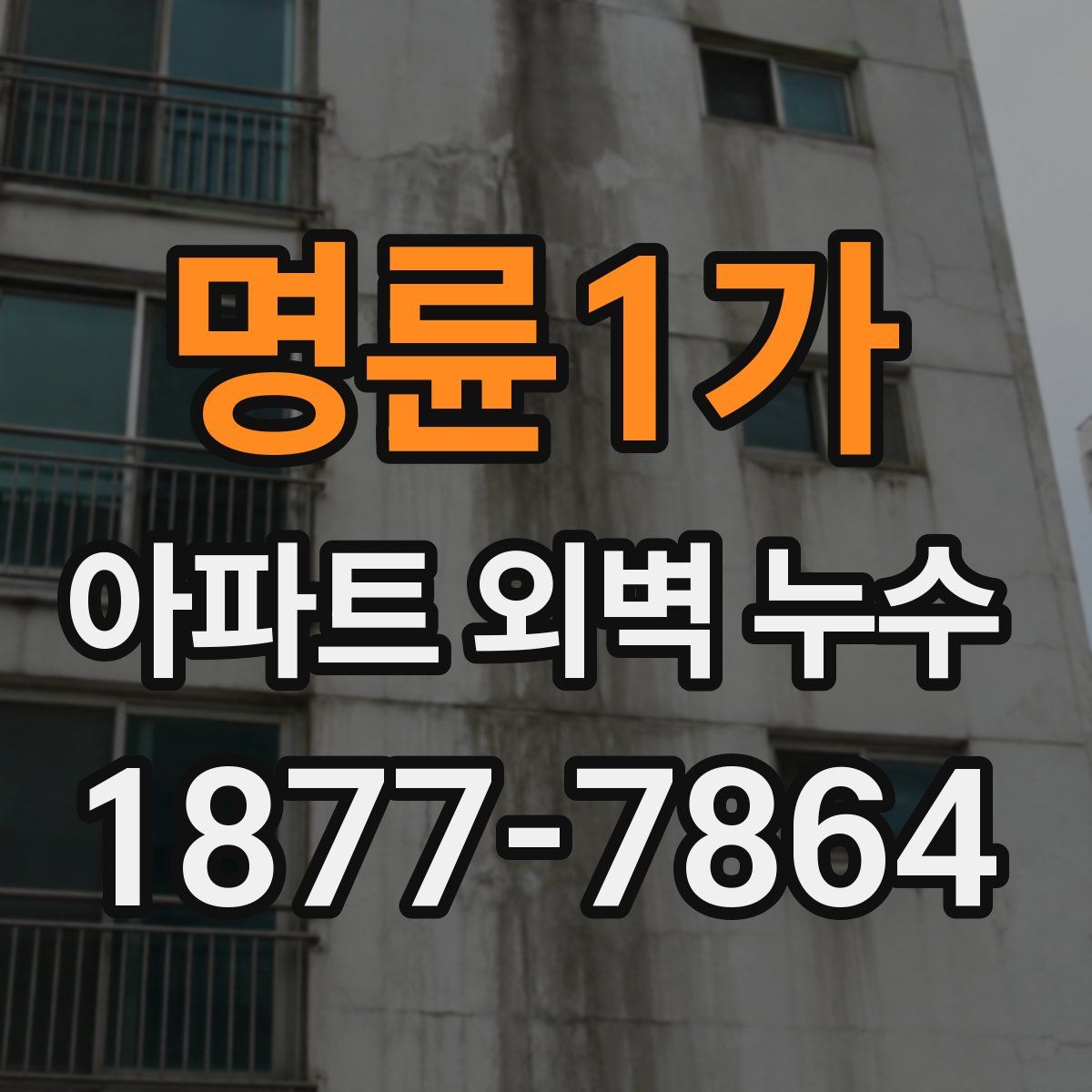 명륜1가 아파트 외벽 누수