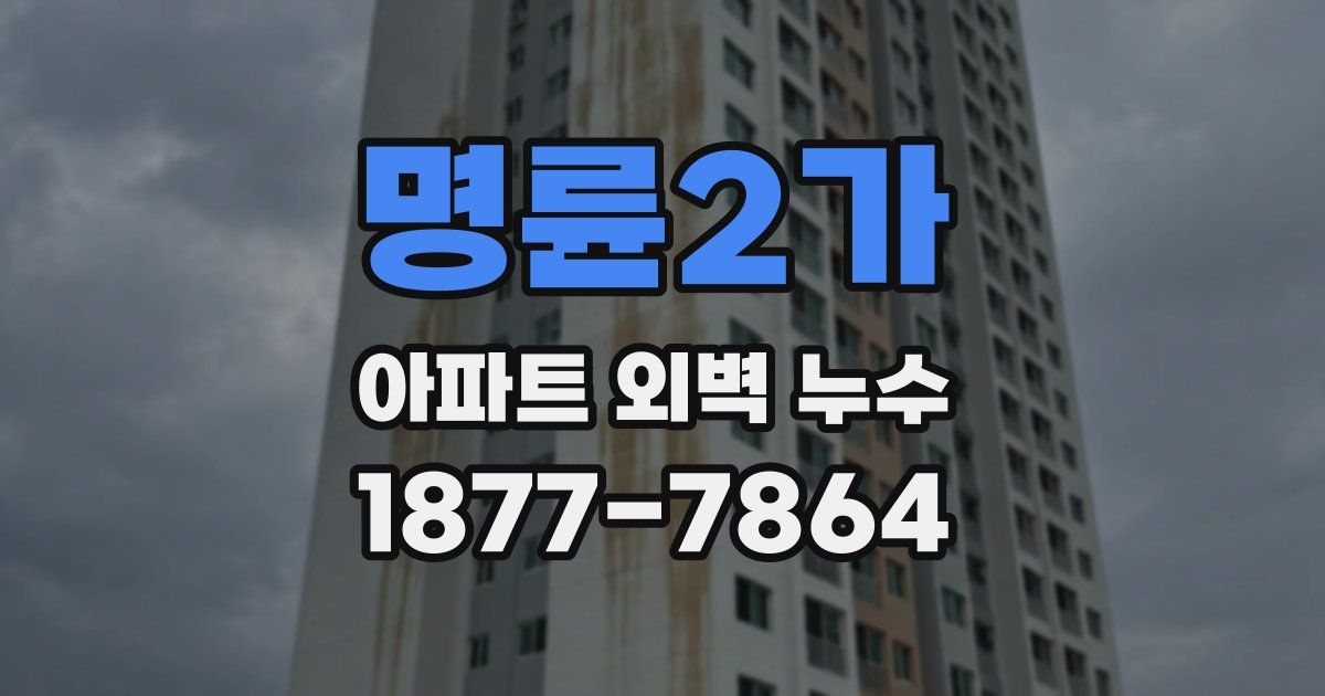 명륜2가 아파트 외벽 누수
