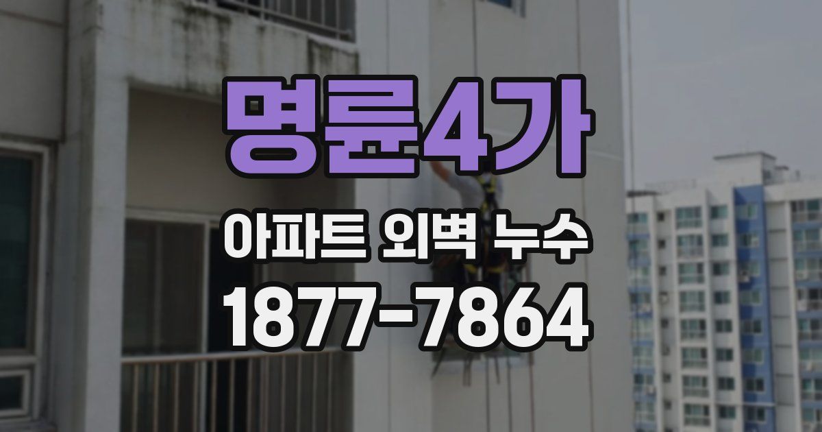 명륜4가 아파트 외벽 누수