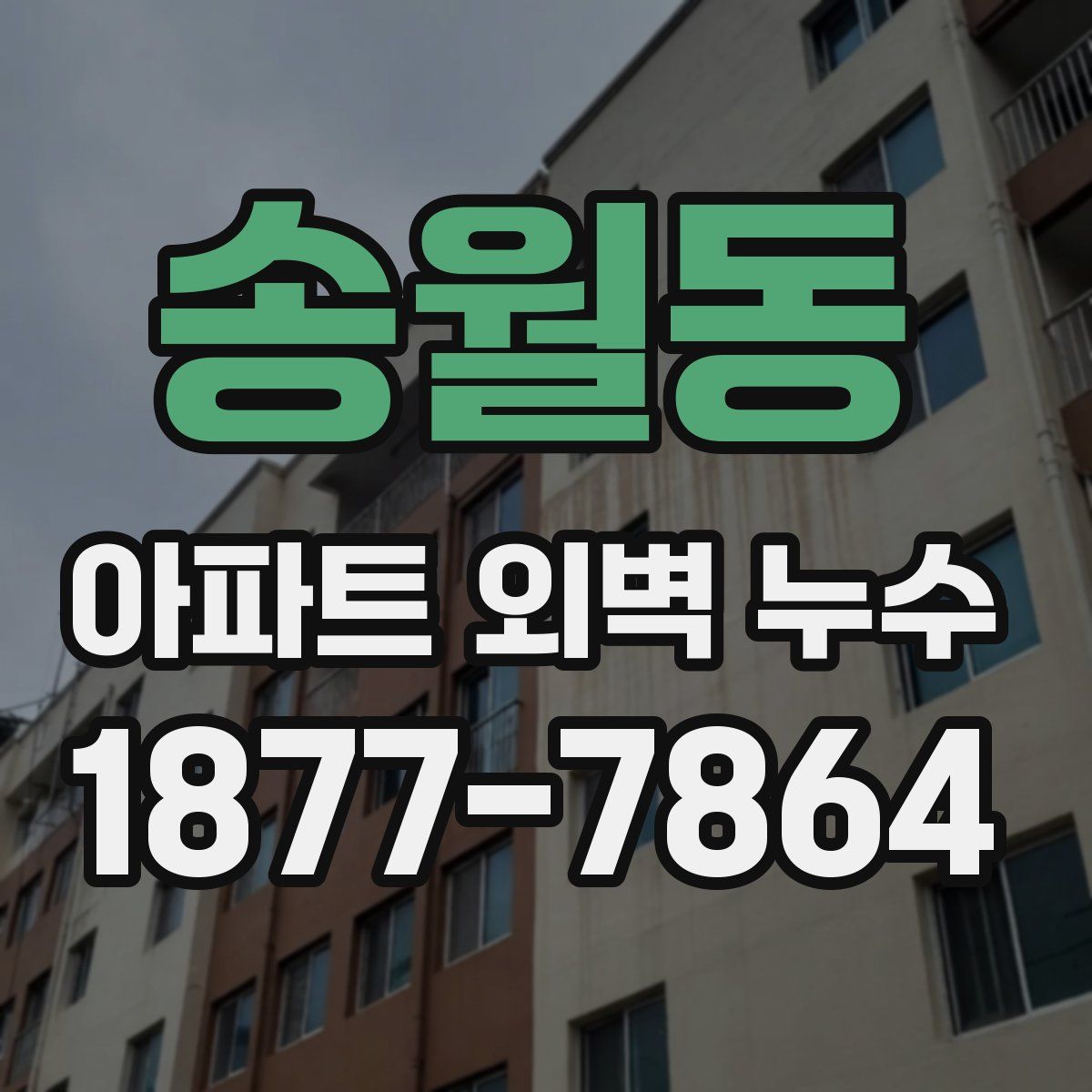 송월동 아파트 외벽 누수