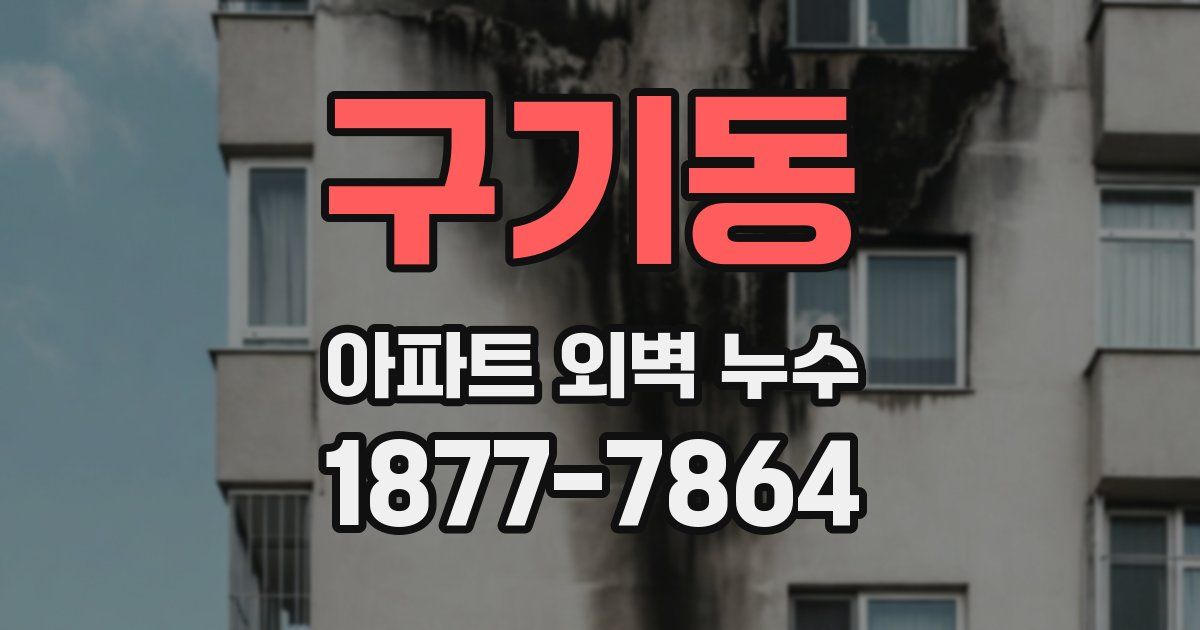 구기동 아파트 외벽 누수