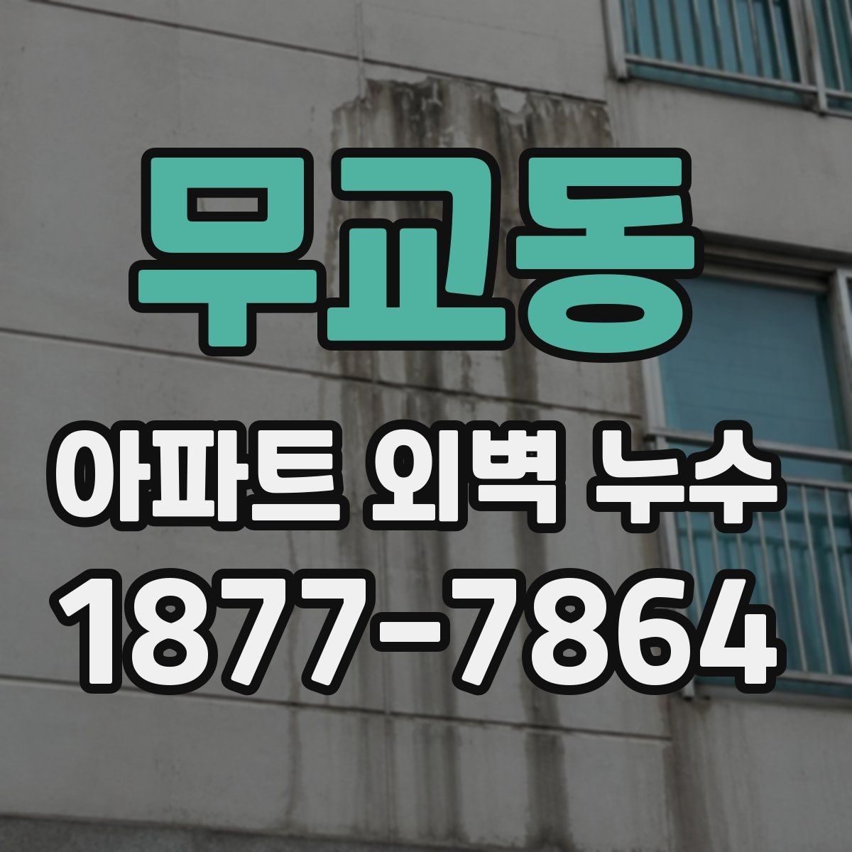 무교동 아파트 외벽 누수 발생 시 관리 주의사항