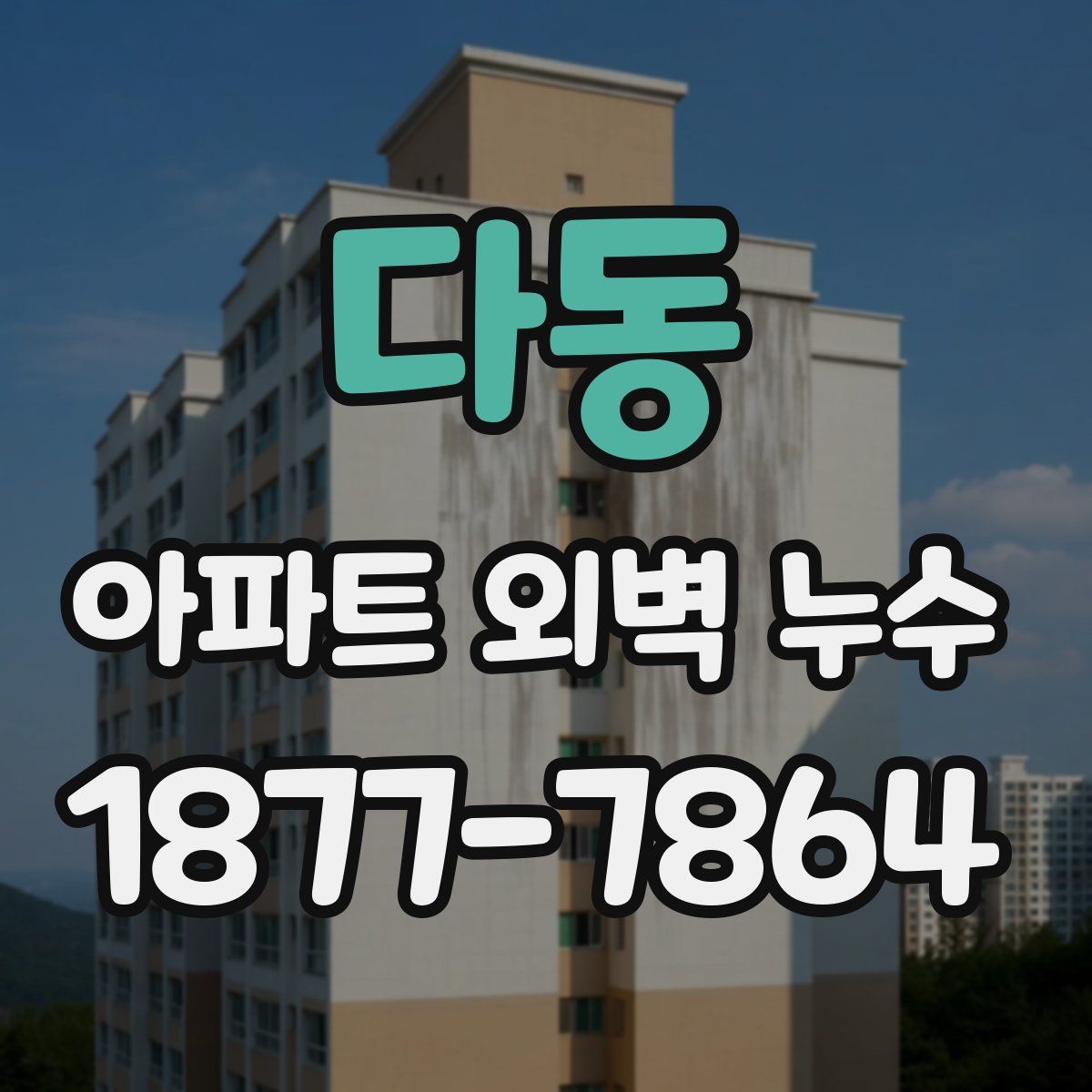 다동 아파트 외벽 누수