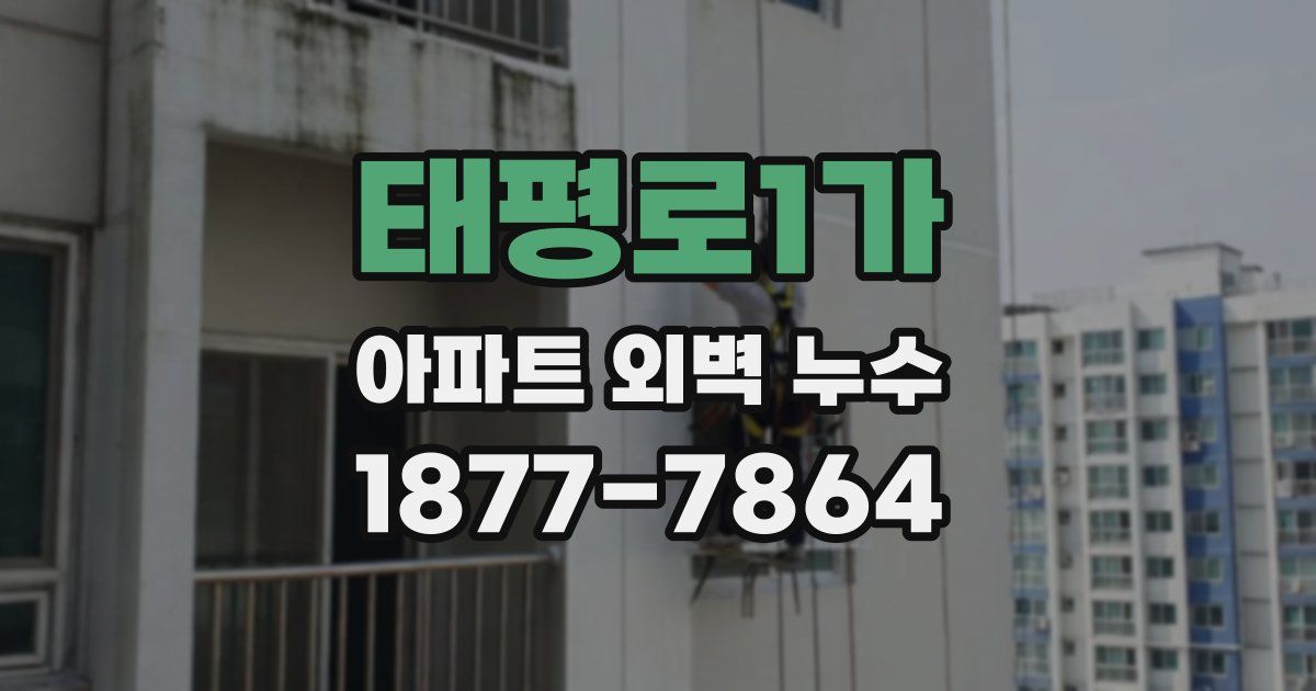태평로1가 아파트 외벽 누수