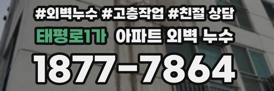 태평로1가 아파트 외벽 누수