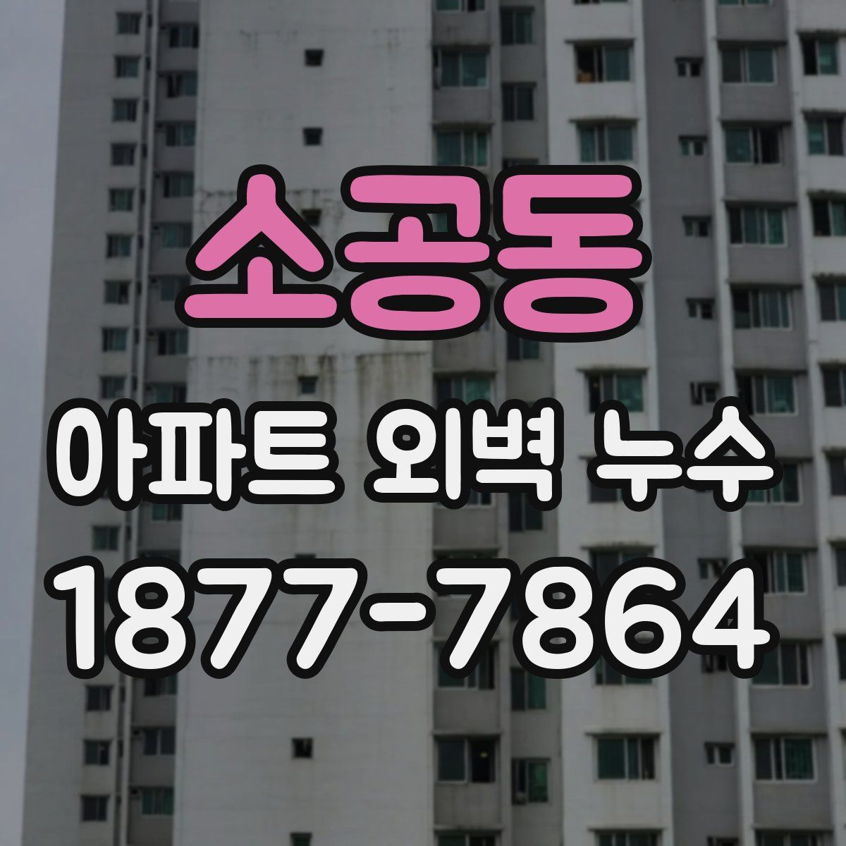 소공동 아파트 외벽 누수