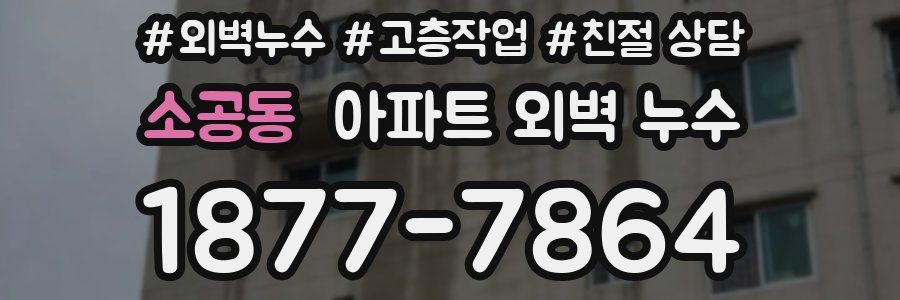 소공동 아파트 외벽 누수