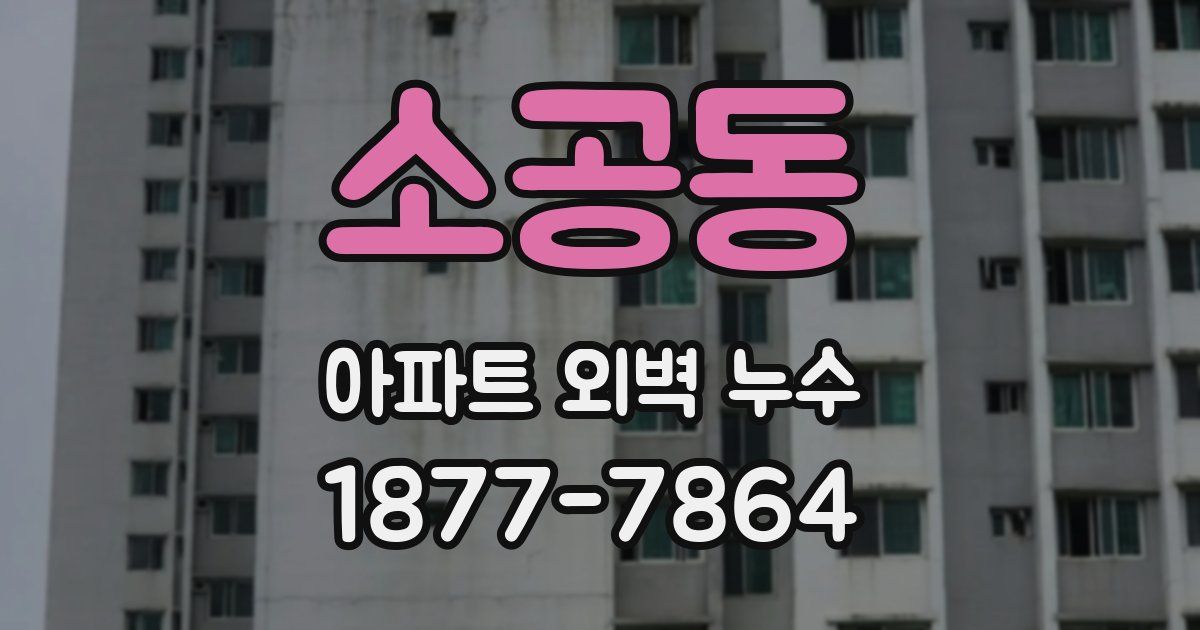 소공동 아파트 외벽 누수
