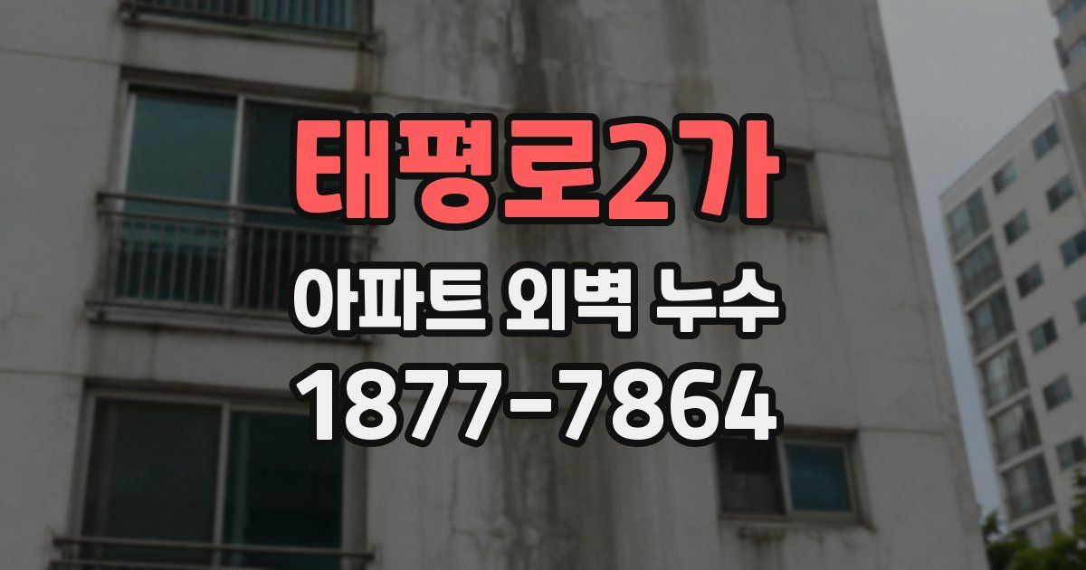 태평로2가 아파트 외벽 누수