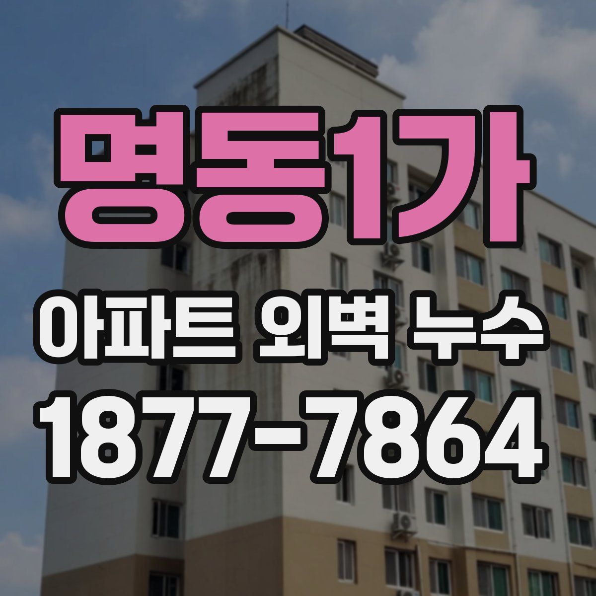 명동1가 아파트 외벽 누수