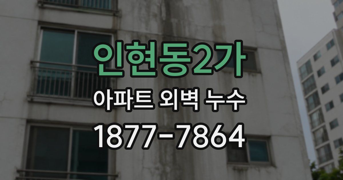 인현동2가 아파트 외벽 누수