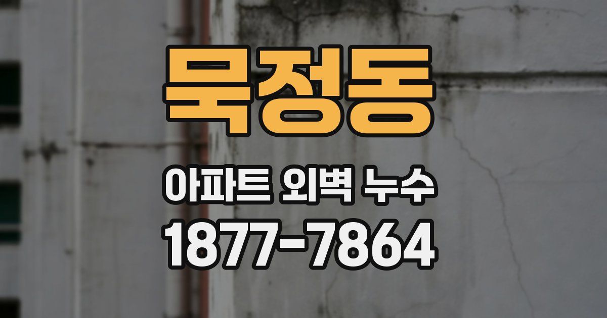 묵정동 아파트 외벽 누수