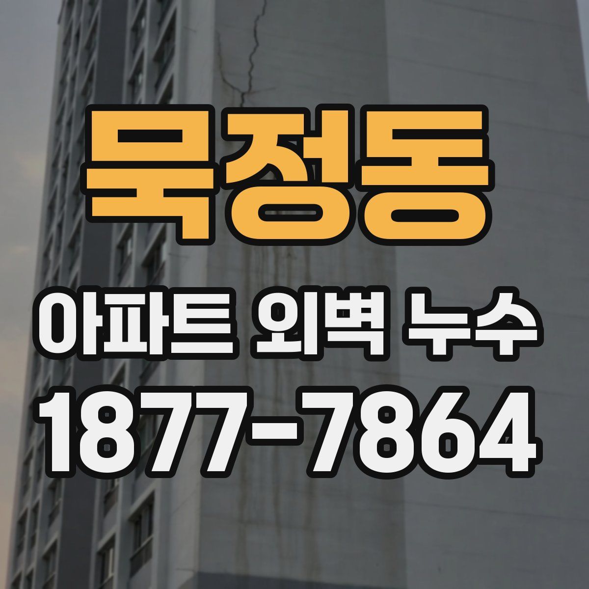 묵정동 아파트 외벽 누수