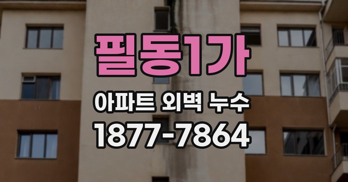 필동1가 아파트 외벽 누수