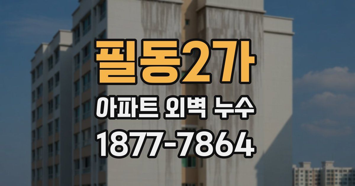 필동2가 아파트 외벽 누수