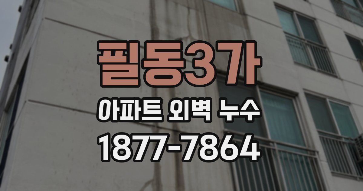 필동3가 아파트 외벽 누수