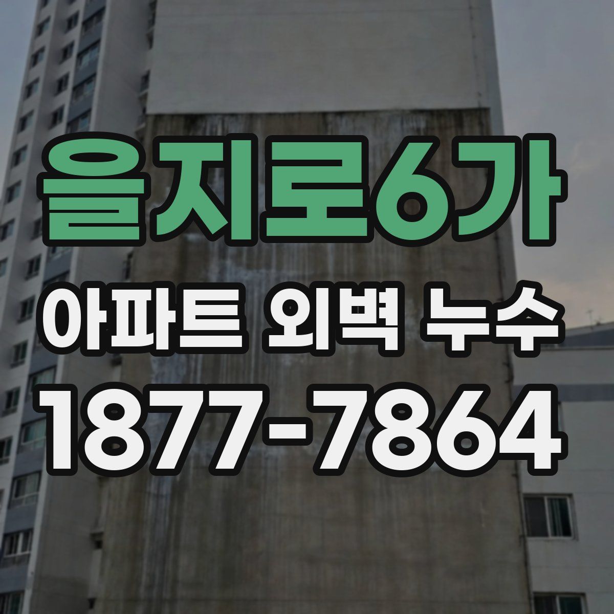 을지로6가 아파트 외벽 누수