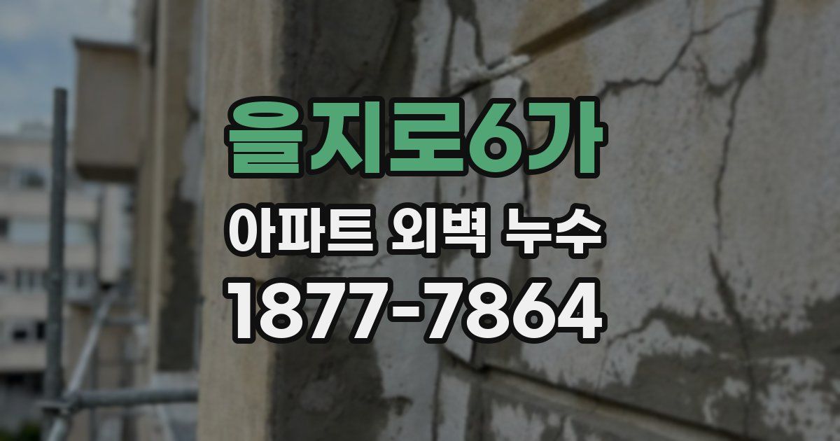 을지로6가 아파트 외벽 누수