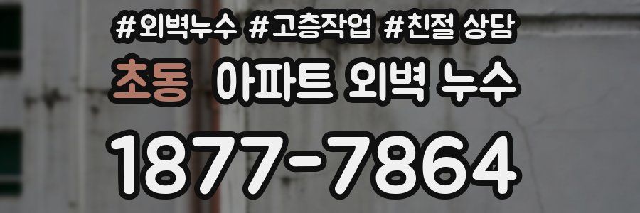 초동 아파트 외벽 누수