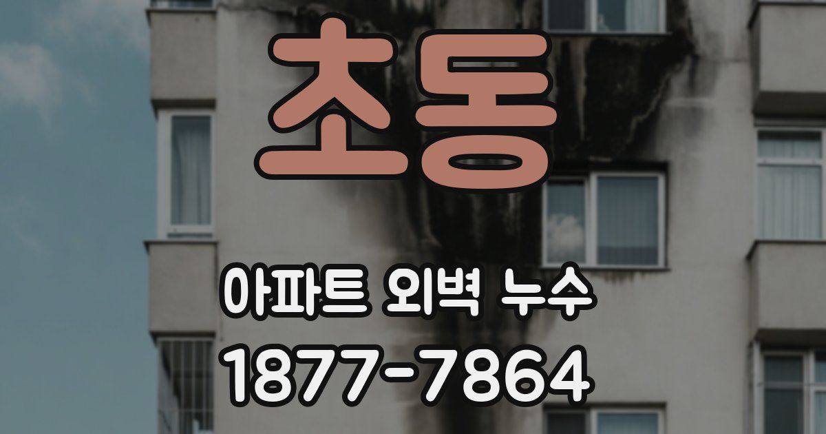 초동 아파트 외벽 누수