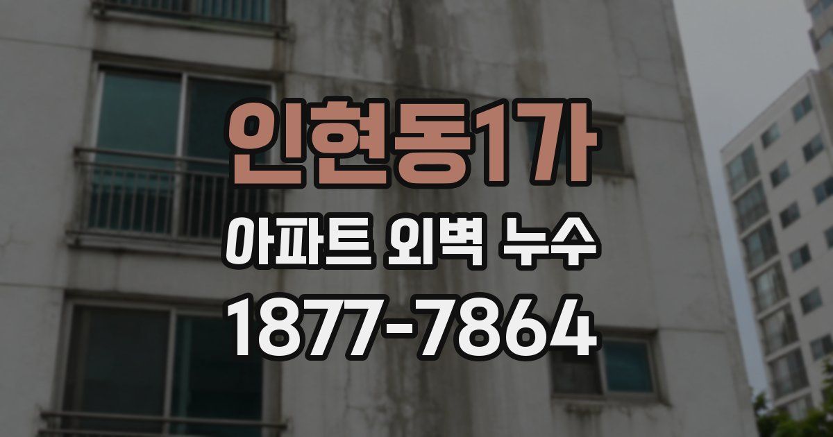 인현동1가 아파트 외벽 누수