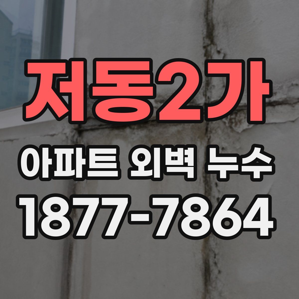 저동2가 아파트 외벽 누수