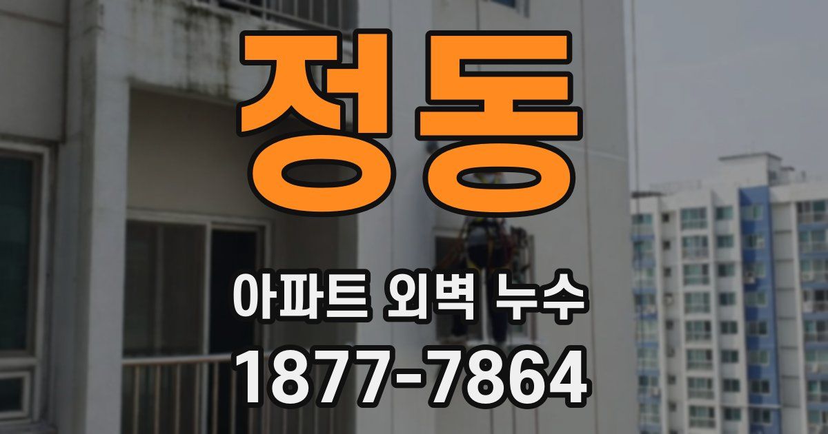 정동 아파트 외벽 누수