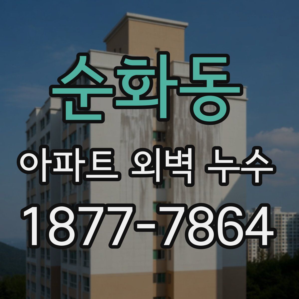 순화동 아파트 외벽 누수