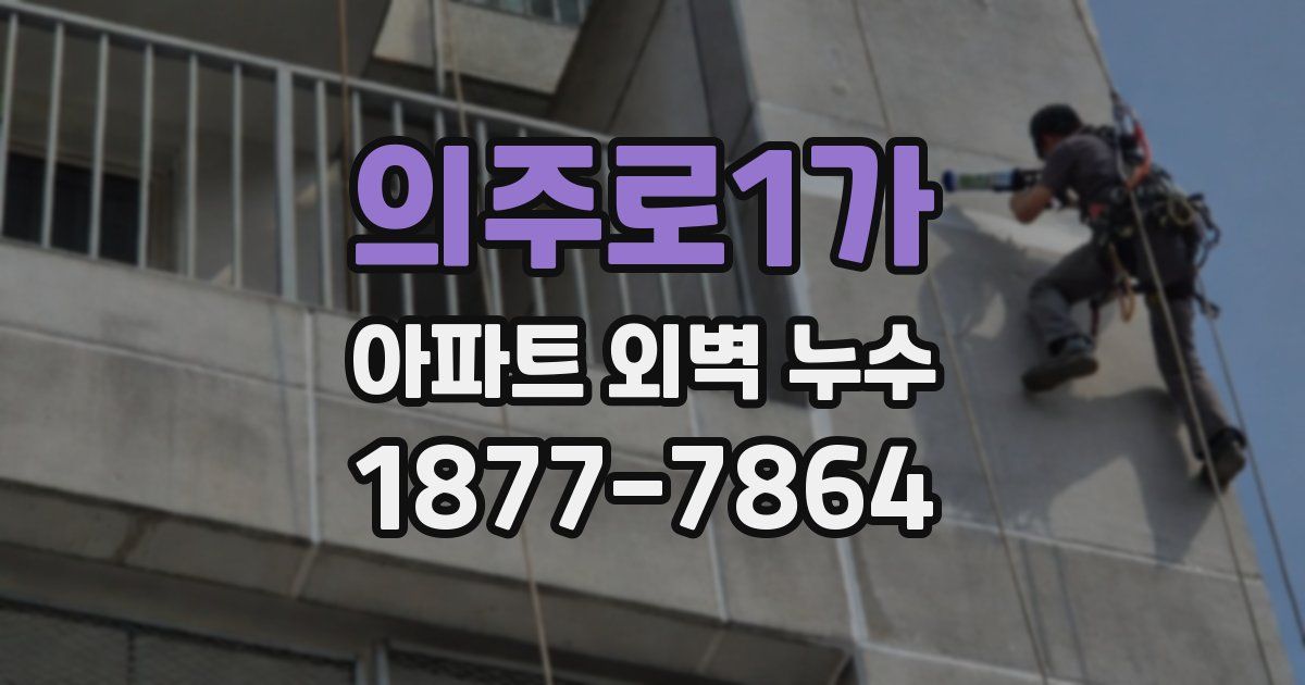 의주로1가 아파트 외벽 누수