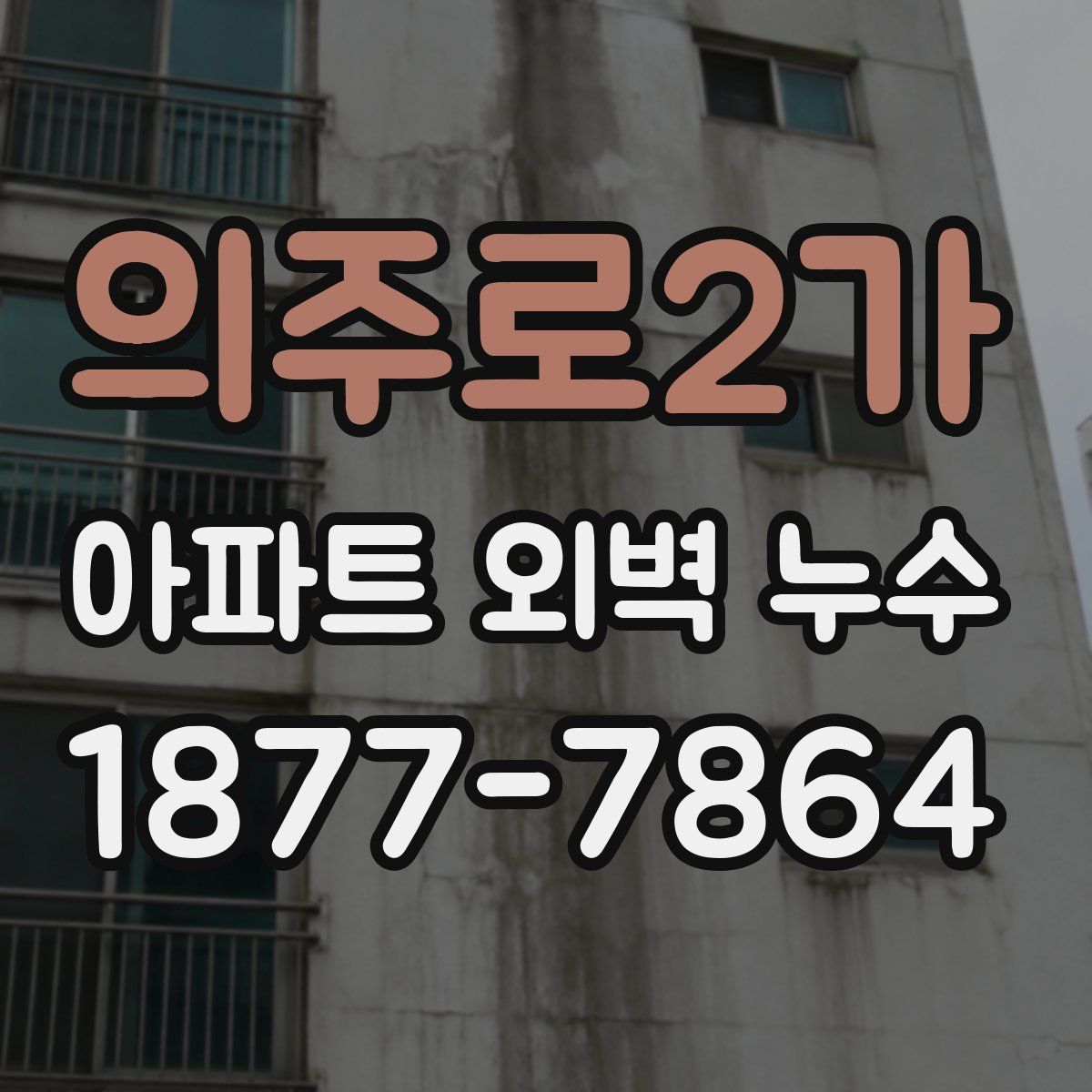 의주로2가 아파트 외벽 누수