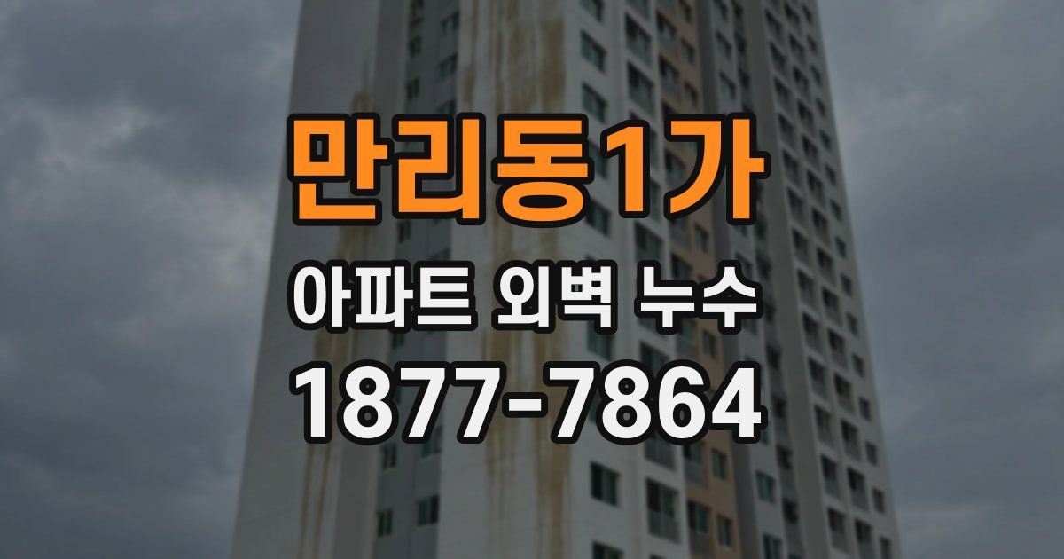 만리동1가 아파트 외벽 누수