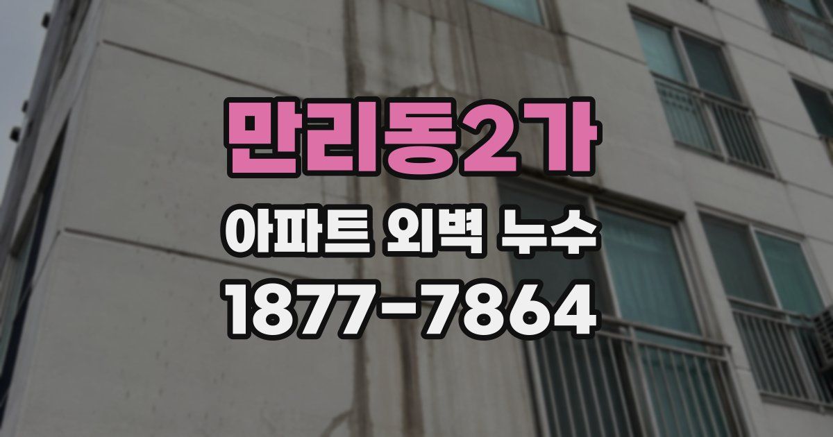만리동2가 아파트 외벽 누수