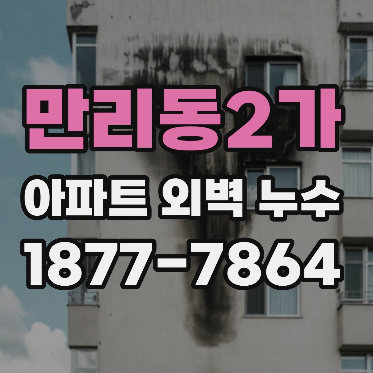 만리동2가 아파트 외벽 누수