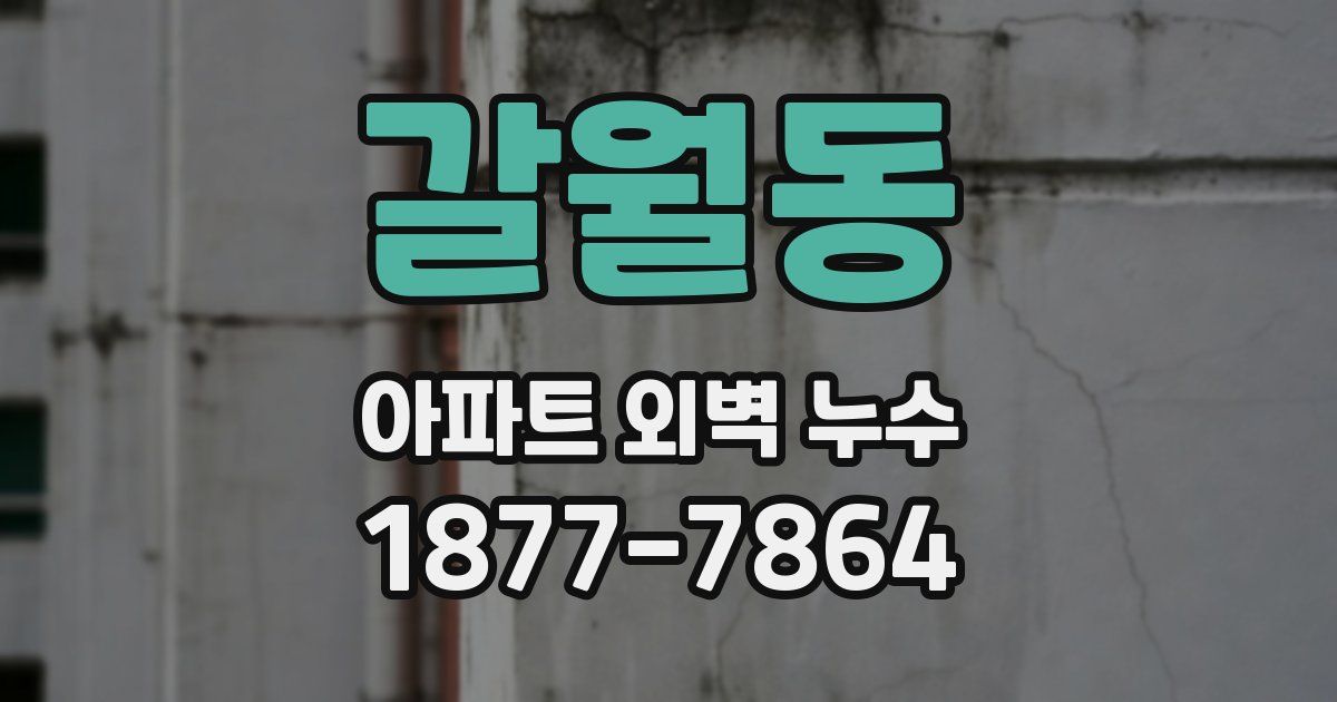갈월동 아파트 외벽 누수