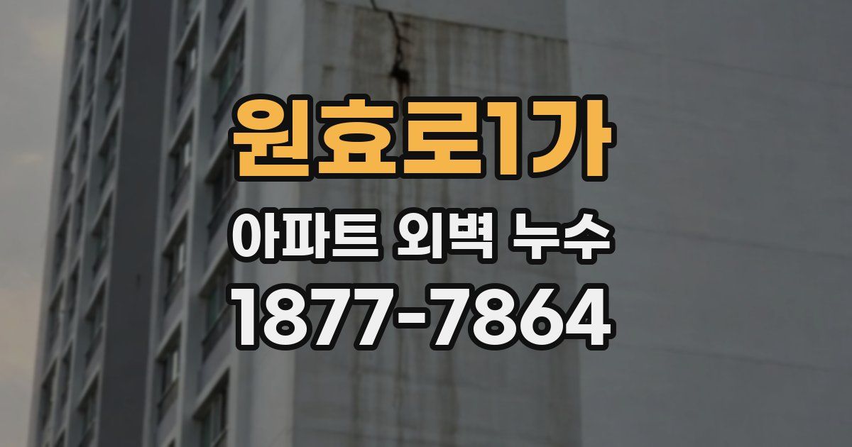 원효로1가 아파트 외벽 누수
