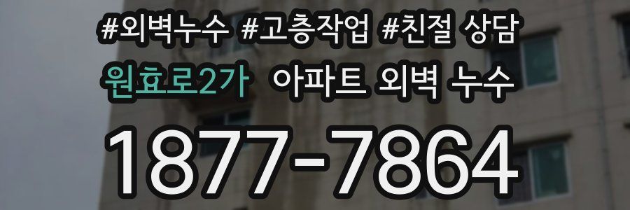 원효로2가 아파트 외벽 누수