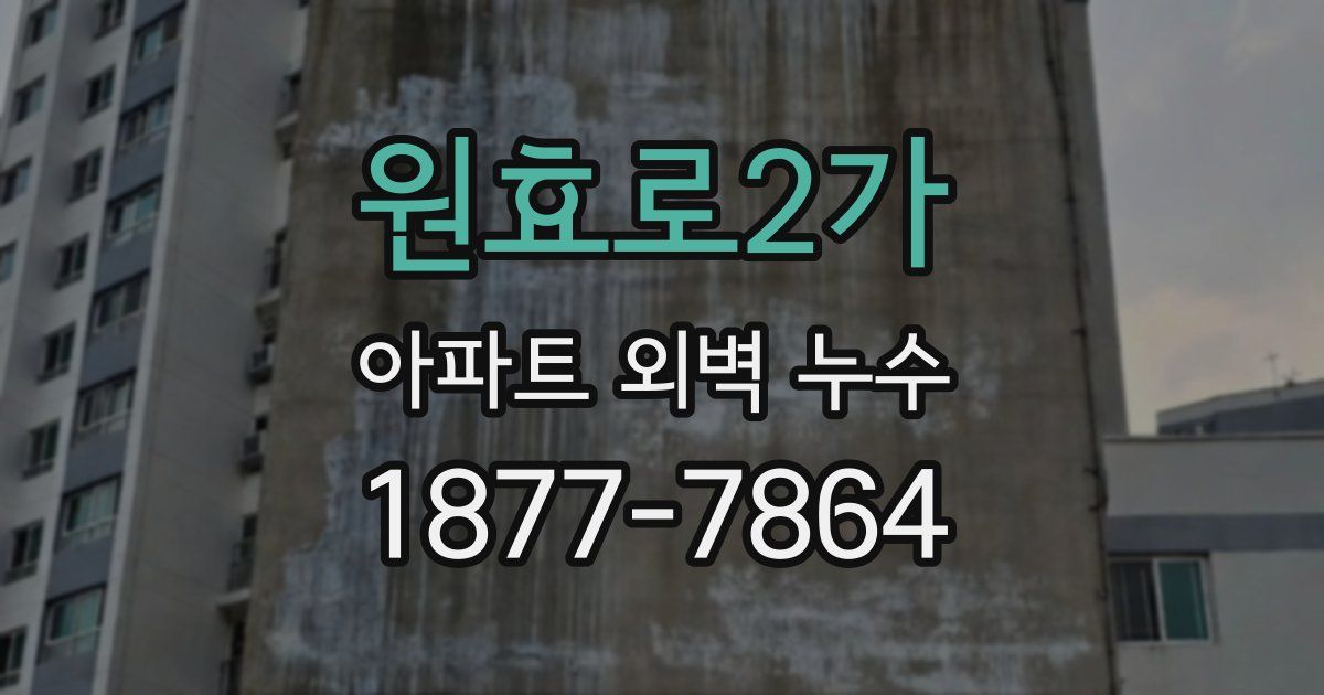 원효로2가 아파트 외벽 누수