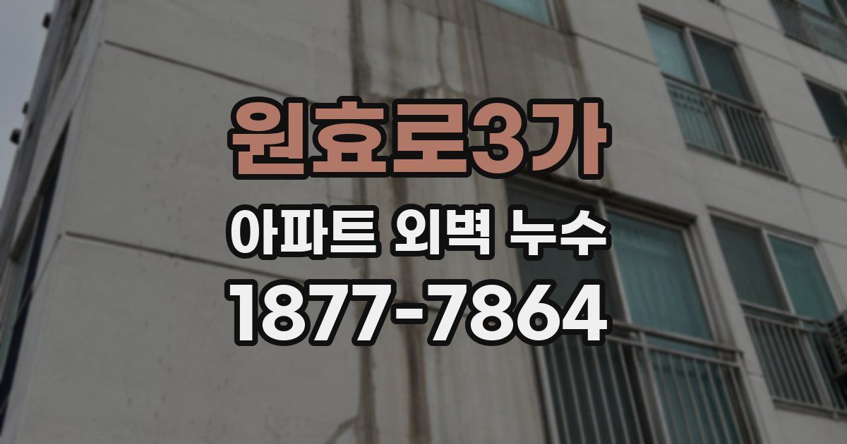 원효로3가 아파트 외벽 누수