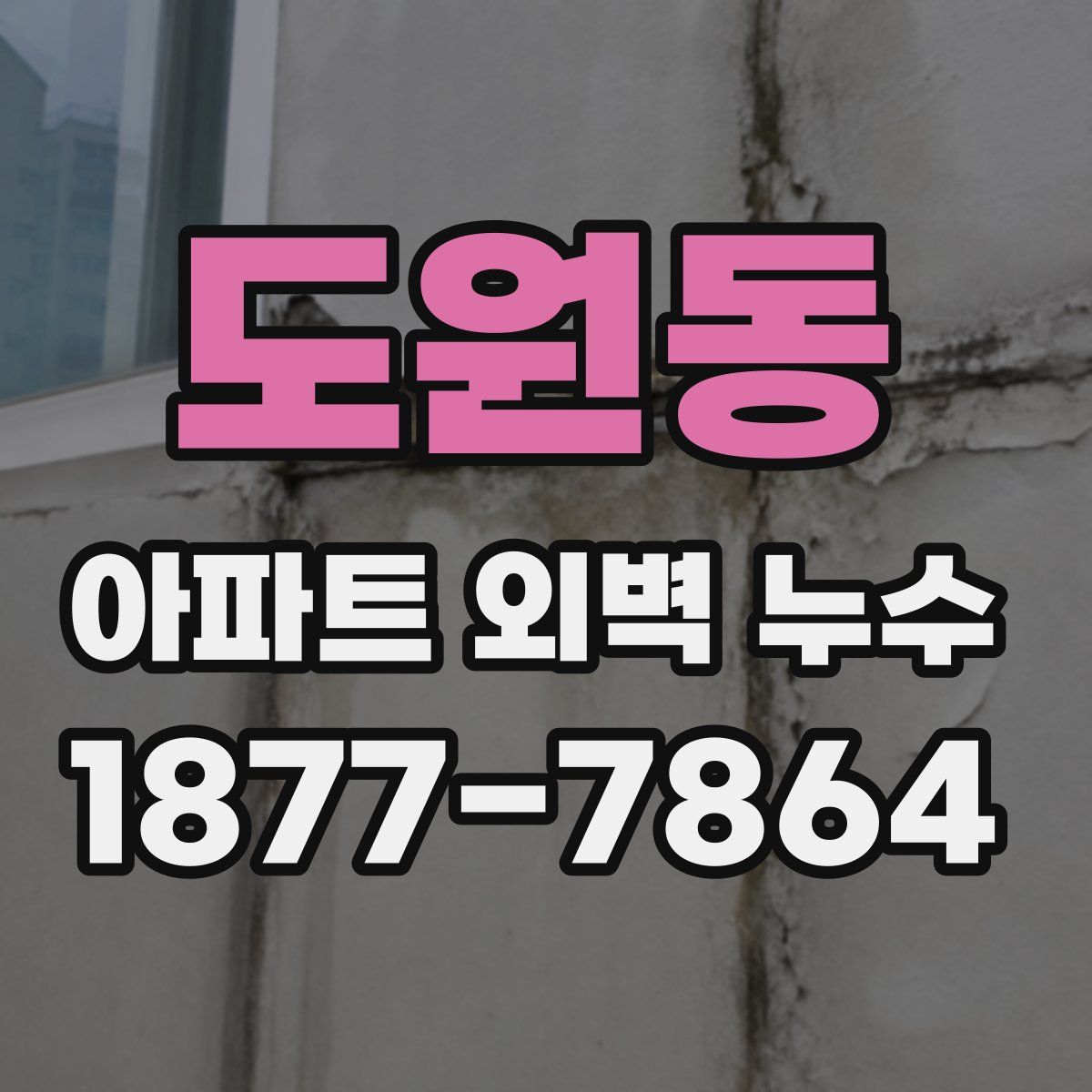 도원동 아파트 외벽 누수