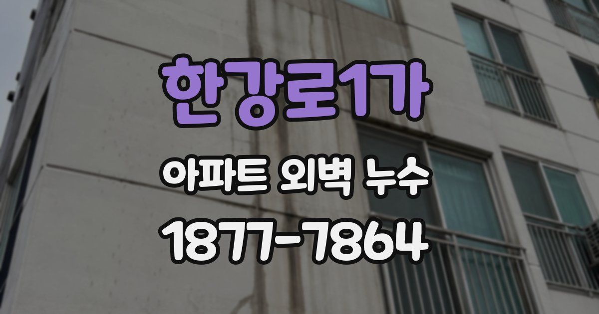 한강로1가 아파트 외벽 누수