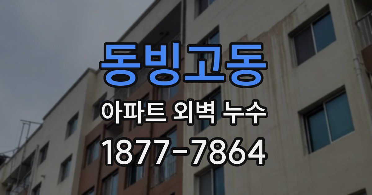 동빙고동 아파트 외벽 누수