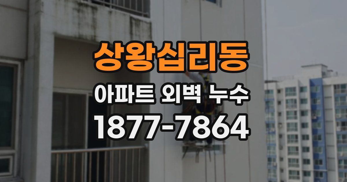 상왕십리동 아파트 외벽 누수