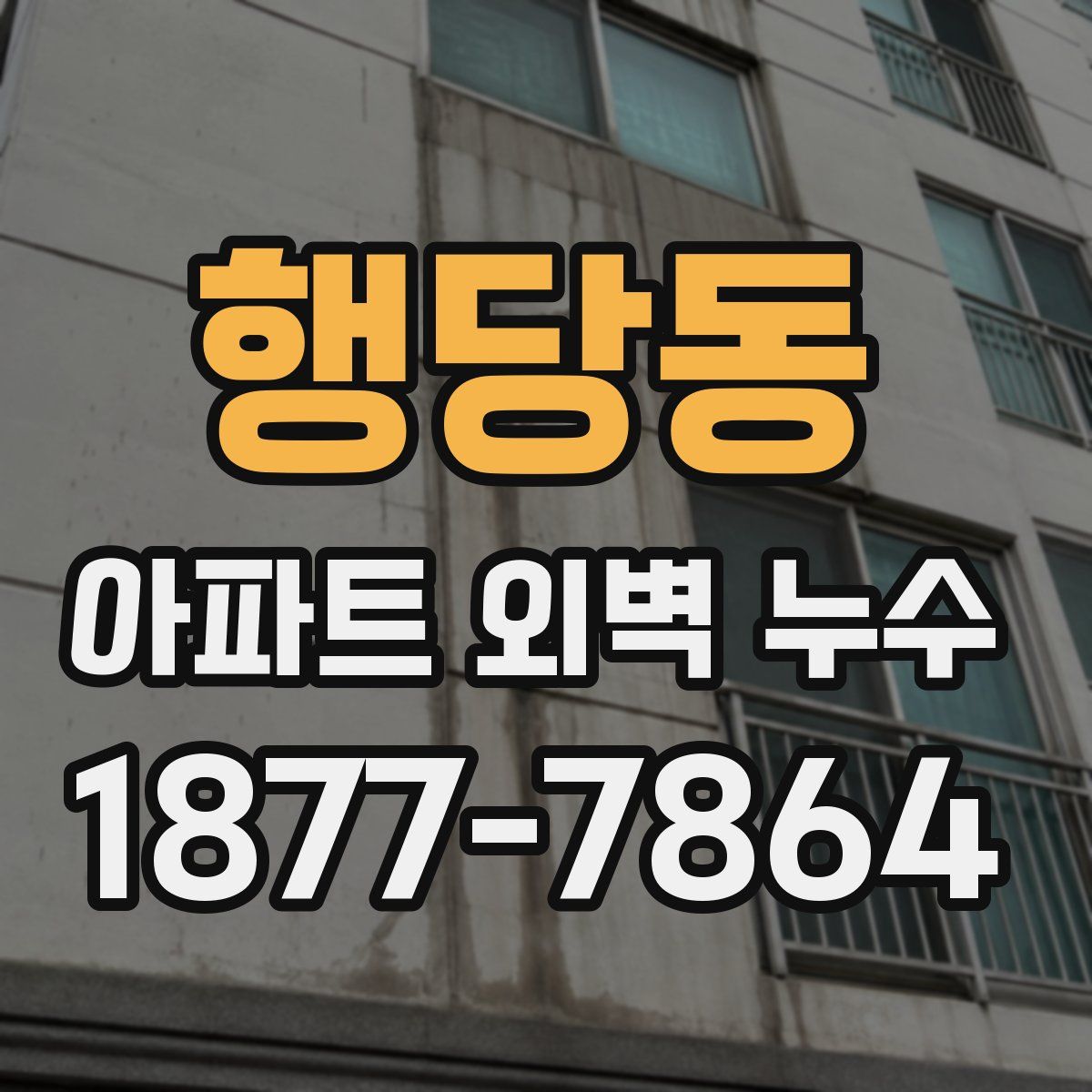 행당동 아파트 외벽 누수