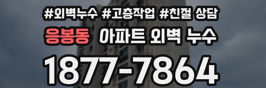 응봉동 아파트 외벽 누수
