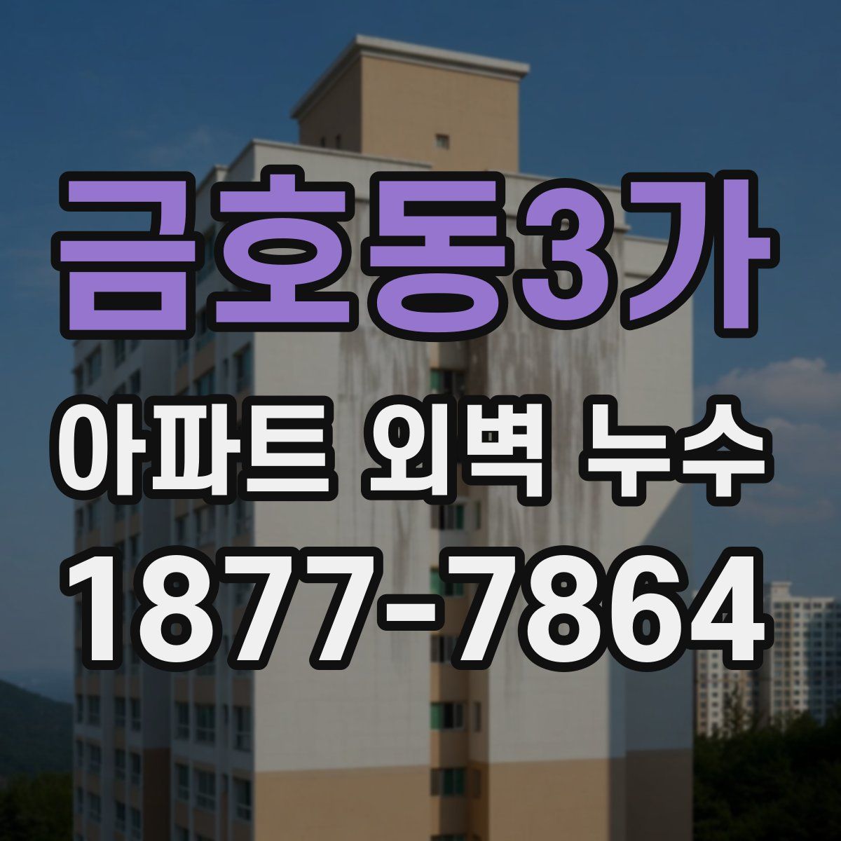 금호동3가 아파트 외벽 누수